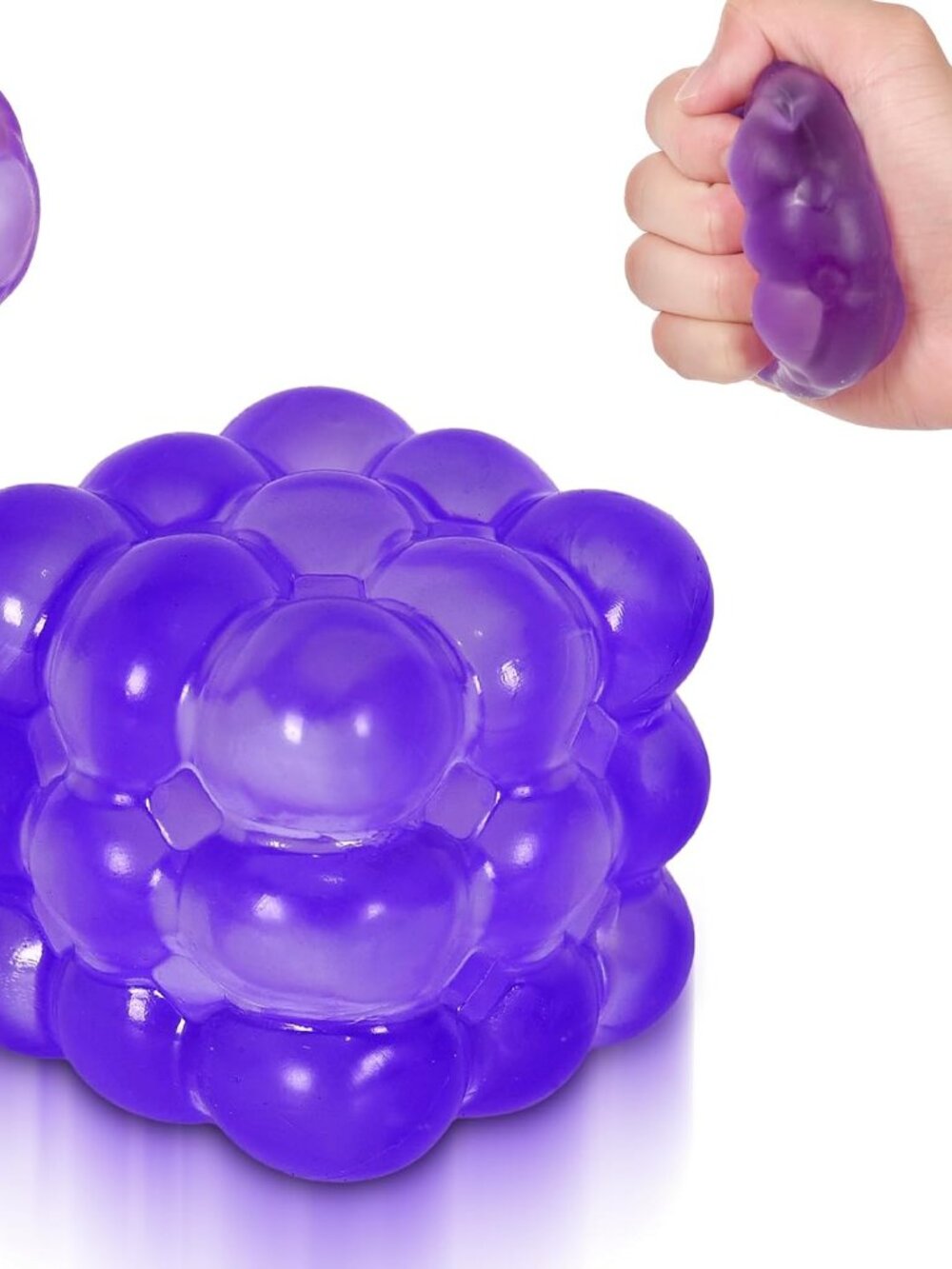Purple Squishy Cube Fidget Stress Ball